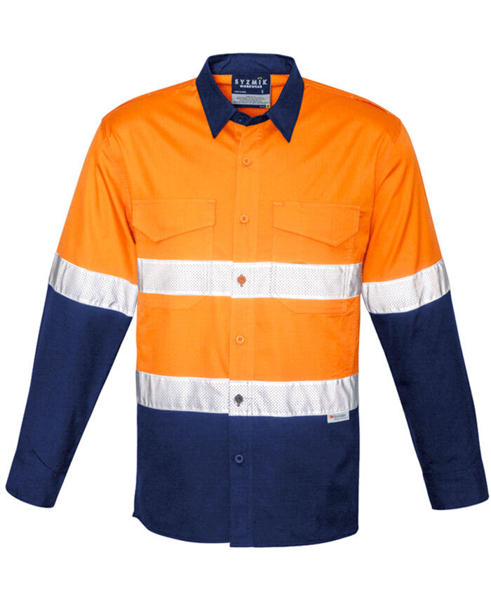 WORKWEAR, SAFETY & CORPORATE CLOTHING SPECIALISTS - Mens Rugged Cooling Taped Hi Vis Spliced Shirt
