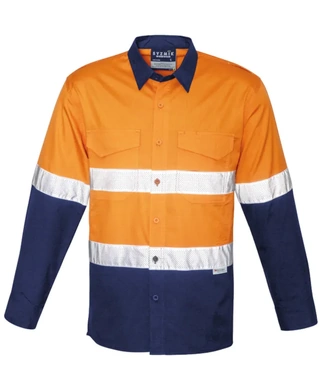 WORKWEAR, SAFETY & CORPORATE CLOTHING SPECIALISTS - Mens Rugged Cooling Hi Vis Taped L/S Shirt