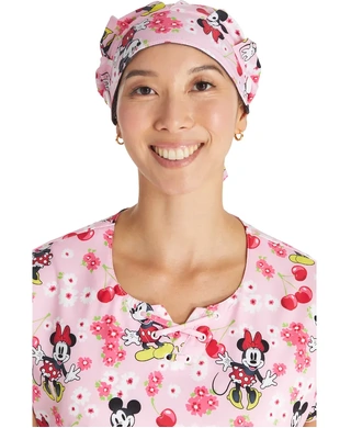 WORKWEAR, SAFETY & CORPORATE CLOTHING SPECIALISTS - Unisex Print Bouffant Scrubs Hat-Sweet Mickey-One Size