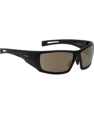 WORKWEAR, SAFETY & CORPORATE CLOTHING SPECIALISTS - CHISEL - Matt Black Frame, Gold Revo Lens - Safety Sunglasses