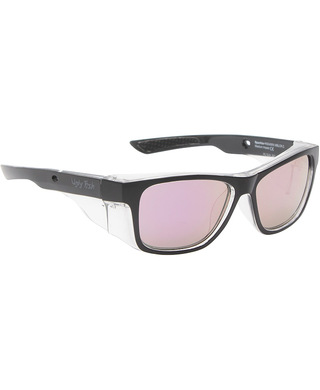 WORKWEAR, SAFETY & CORPORATE CLOTHING SPECIALISTS - SPARKIE - Matt Black / Pink Revo Safety Glasses