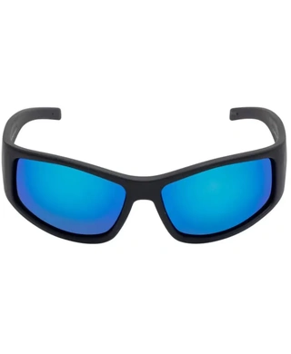 WORKWEAR, SAFETY & CORPORATE CLOTHING SPECIALISTS - FLEX RSU5507 MBL.B - Matt Black Frame, Blue Revo Lens - Unbreakable Safety Sunglasses