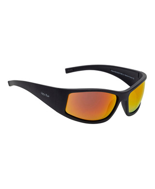 WORKWEAR, SAFETY & CORPORATE CLOTHING SPECIALISTS - FLEX RSU5507 MBL.O - Matt Black Frame, Orange Revo Lens - Unbreakable Safety Sunglasses
