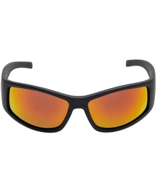 WORKWEAR, SAFETY & CORPORATE CLOTHING SPECIALISTS - FLEX RSU5507 MBL.O - Matt Black Frame, Orange Revo Lens - Unbreakable Safety Sunglasses