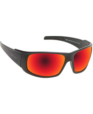 WORKWEAR, SAFETY & CORPORATE CLOTHING SPECIALISTS - TRADIE - Matt Black Frame, Red Revo Lens - Safety Sunglass