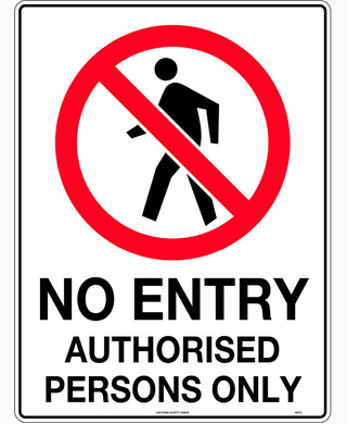 WORKWEAR, SAFETY & CORPORATE CLOTHING SPECIALISTS - 300x225mm - Metal - No Entry Authorised Persons Only