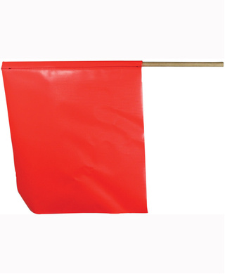WORKWEAR, SAFETY & CORPORATE CLOTHING SPECIALISTS - 300x300mm - Fluoro Flag on Dowel