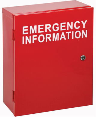 WORKWEAR, SAFETY & CORPORATE CLOTHING SPECIALISTS - 600x500mm - Metal - Manifest Cabinet (150mm Deep)-Red-600x500mm