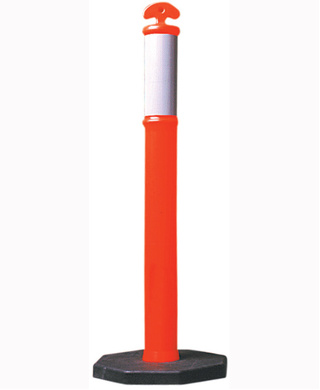 WORKWEAR, SAFETY & CORPORATE CLOTHING SPECIALISTS - 6kg - Portable Bollard and Base-Orange-One Size