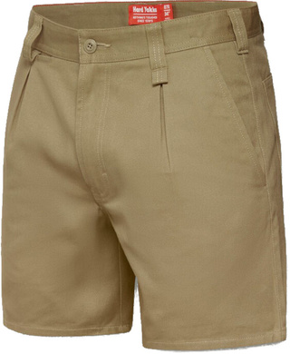 WORKWEAR, SAFETY & CORPORATE CLOTHING SPECIALISTS - Foundations - DRILL SHORT WITH BELT LOOPS-Khaki-92R