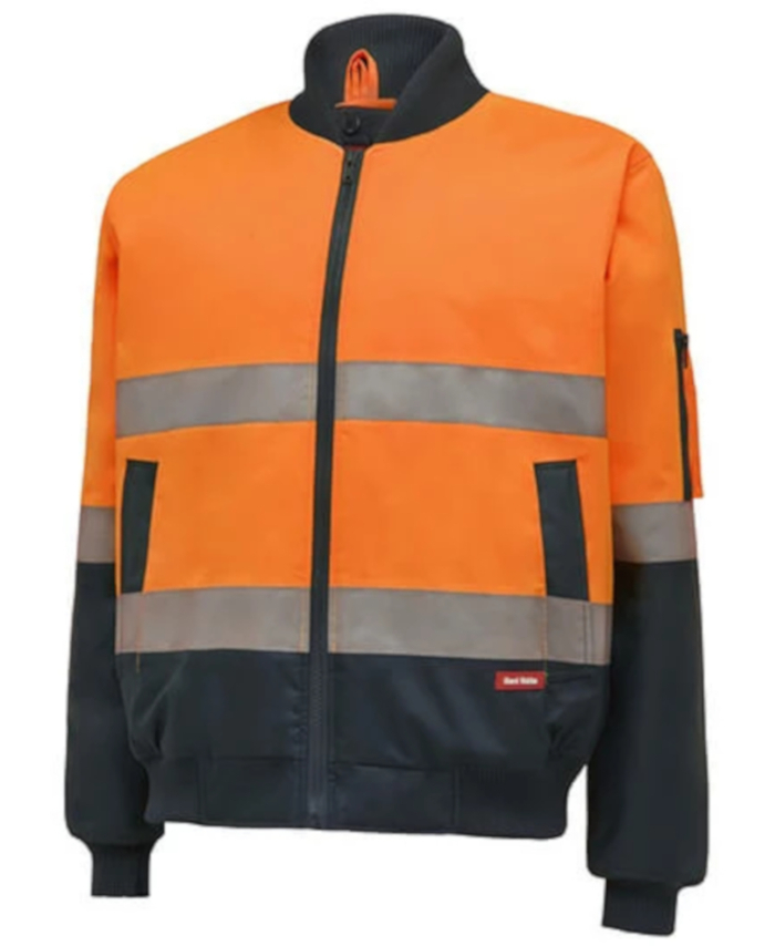 WORKWEAR, SAFETY & CORPORATE CLOTHING SPECIALISTS - Core - HI-VISIBILITY 2TONE BOMBER JACKET WITH HOOP TAPE