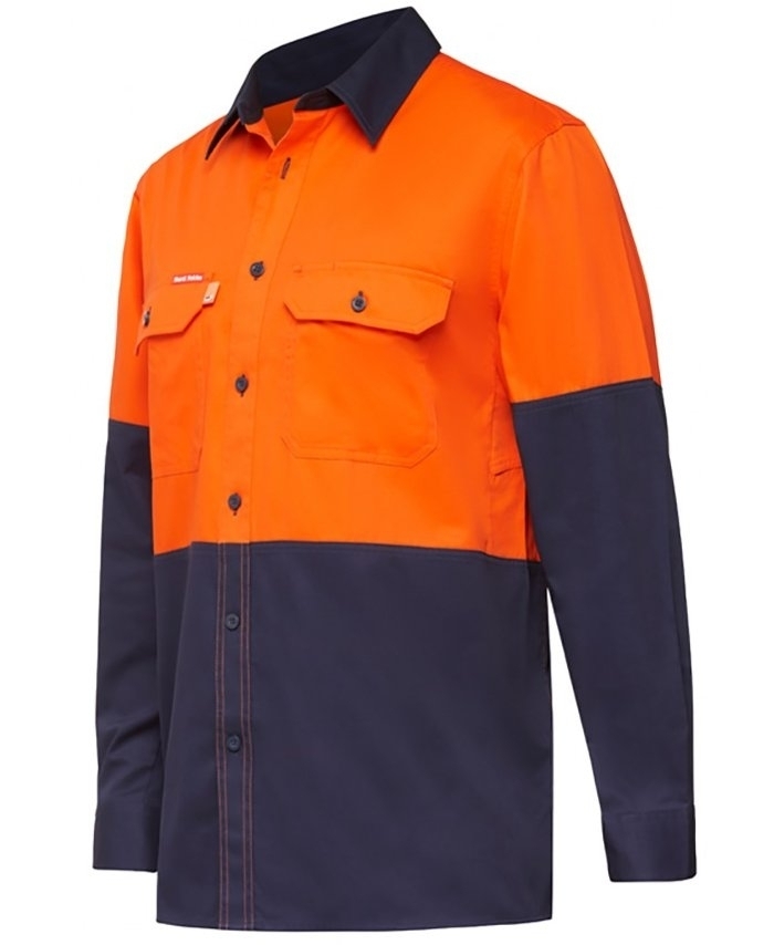 WORKWEAR, SAFETY & CORPORATE CLOTHING SPECIALISTS - Koolgear - Ventilated Hi-Vis Two Tone Shirt Long Sleeve