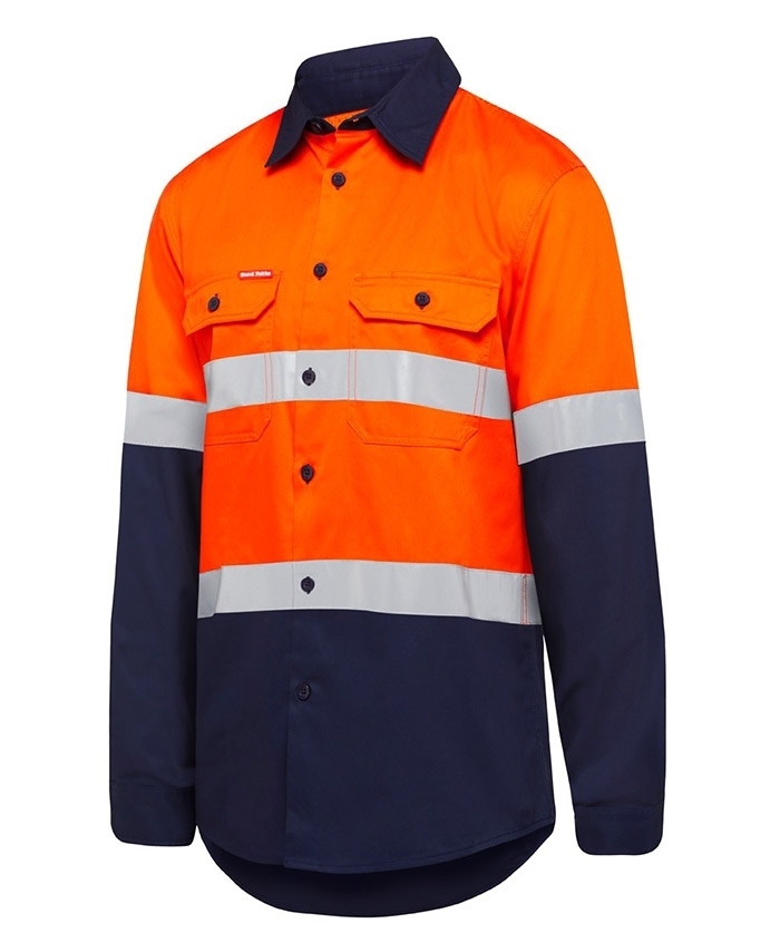 WORKWEAR, SAFETY & CORPORATE CLOTHING SPECIALISTS - Core - Shirt Long Sleeve 2 Tone Taped Vented