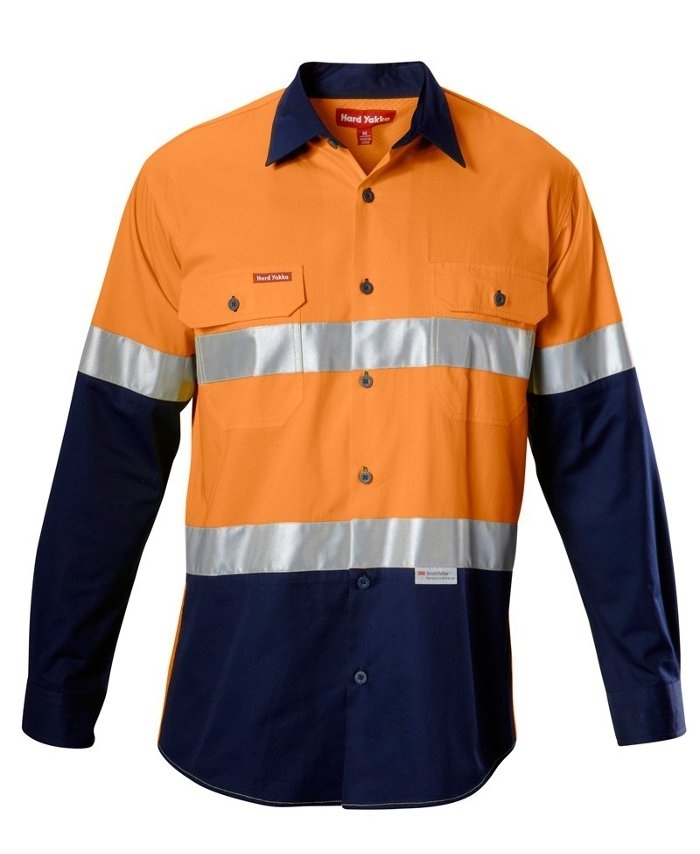 WORKWEAR, SAFETY & CORPORATE CLOTHING SPECIALISTS - Koolgear - Hi-Vis Two Tone Ventilated Shirt Long Sleeve with Tape