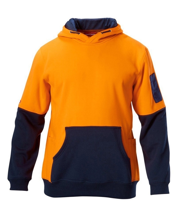 WORKWEAR, SAFETY & CORPORATE CLOTHING SPECIALISTS - Foundations - Hi-Visibility Two Tone Brushed Fleece Hoodie
