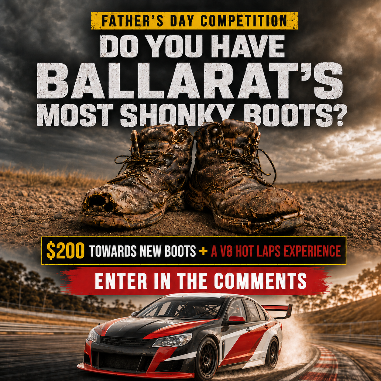 Ballarat's Most Shonky Boots. A Father's Day Photo Competition